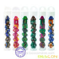 bescon mini two two two polyhedral rpg dice set 10mm ، small dice set d4-d20 in tube ، 6 new trongorted colored من 42 ٪